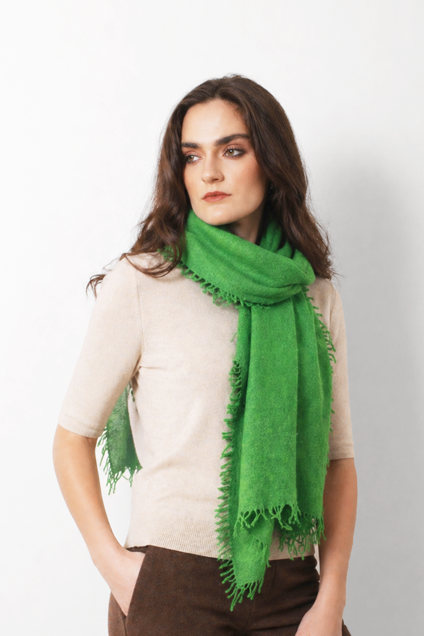 Forest  Knitted Cashmere Scarf