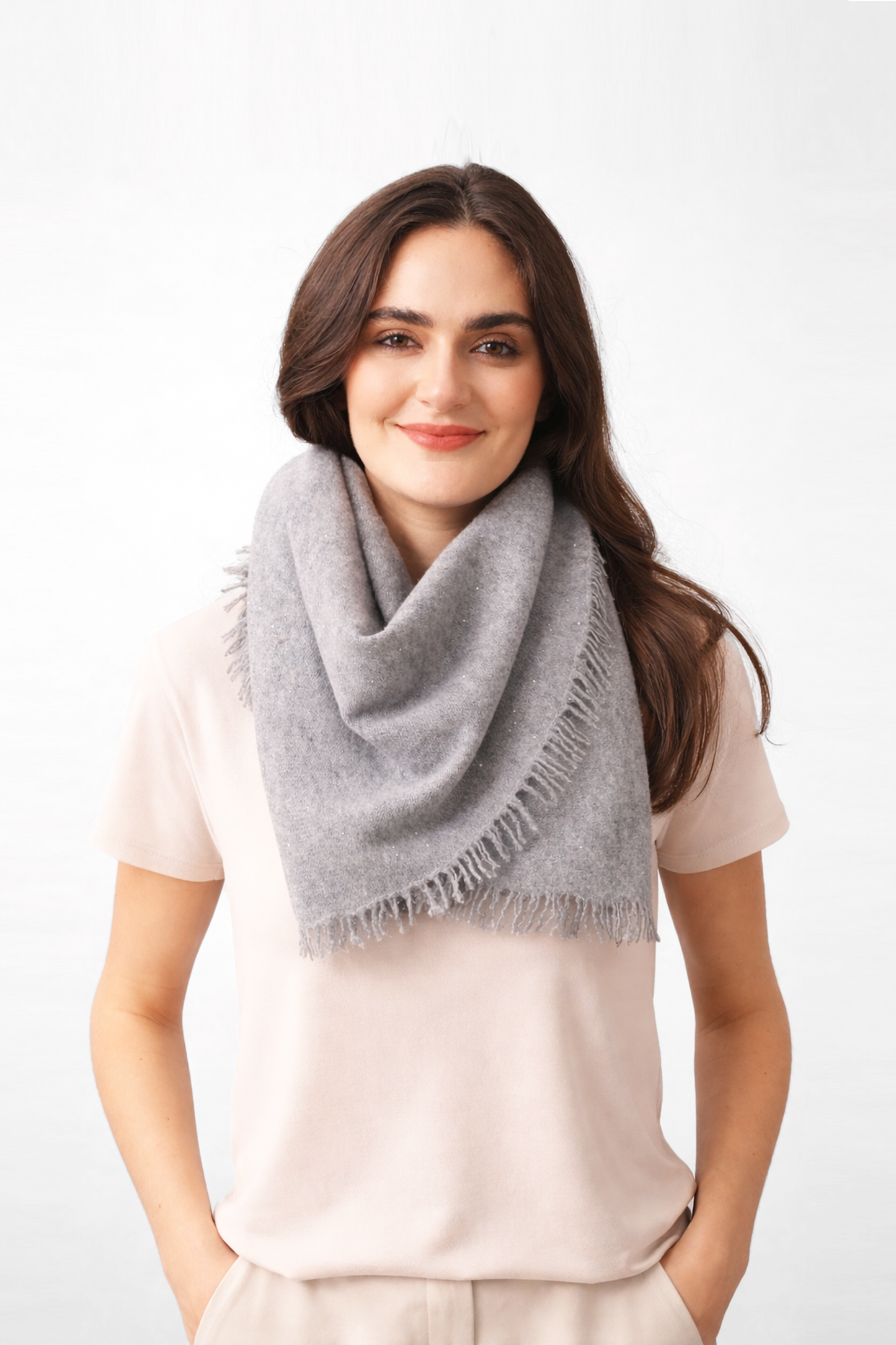 Snow Diamond Yarn Cashmere Scarf