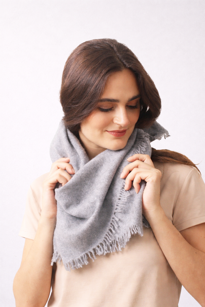 Snow Diamond Yarn Cashmere Scarf