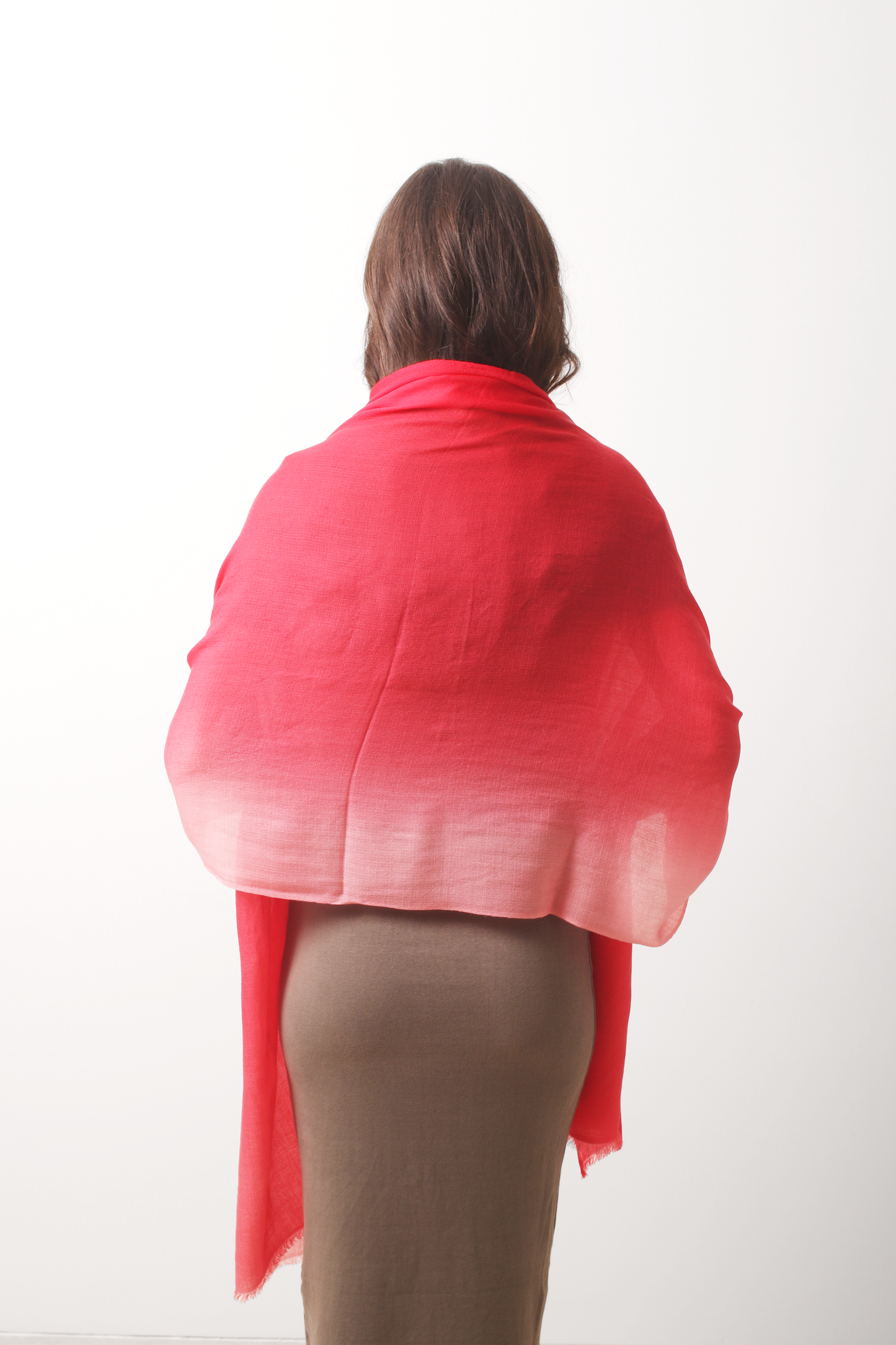 Cherry Wood Ombre Diamond Cashmere Scarf