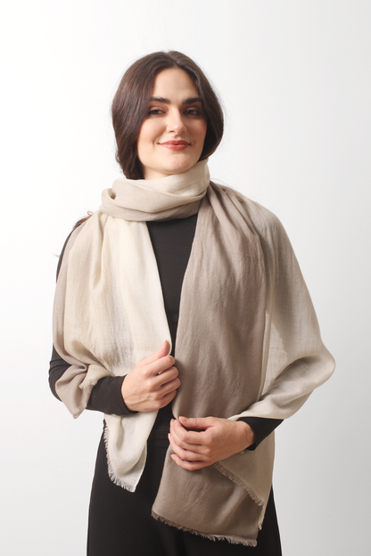Cherry Wood Ombre Diamond Cashmere Scarf
