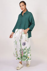 Printed Poplin Skirt