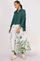 Printed Poplin Skirt