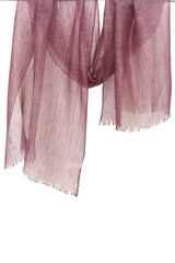 Wine Silk Linen Cashmere Scarf
