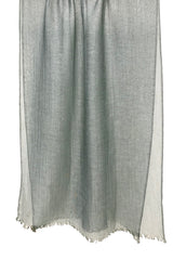 Green Silk Linen Cashmere Scarf