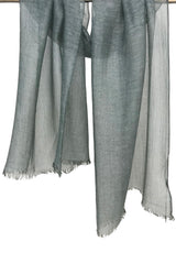 Green Silk Linen Cashmere Scarf
