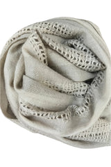 Beige Pure Cashmere Scarf