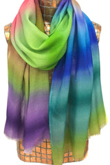 wool cashmere psychedelic colorplay scarf