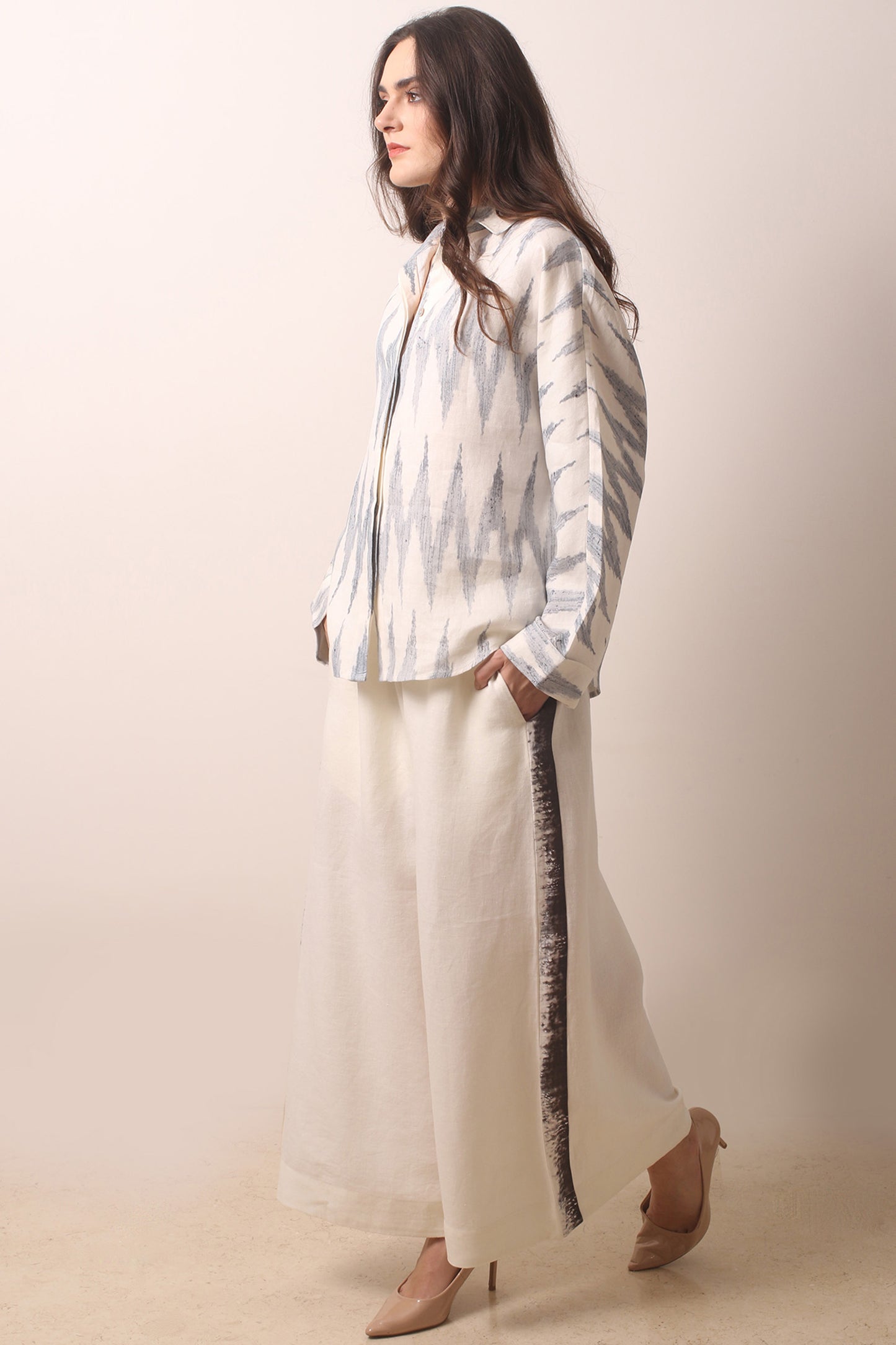 Ikat Linen Co-Ord Set 2- Pashma Women's