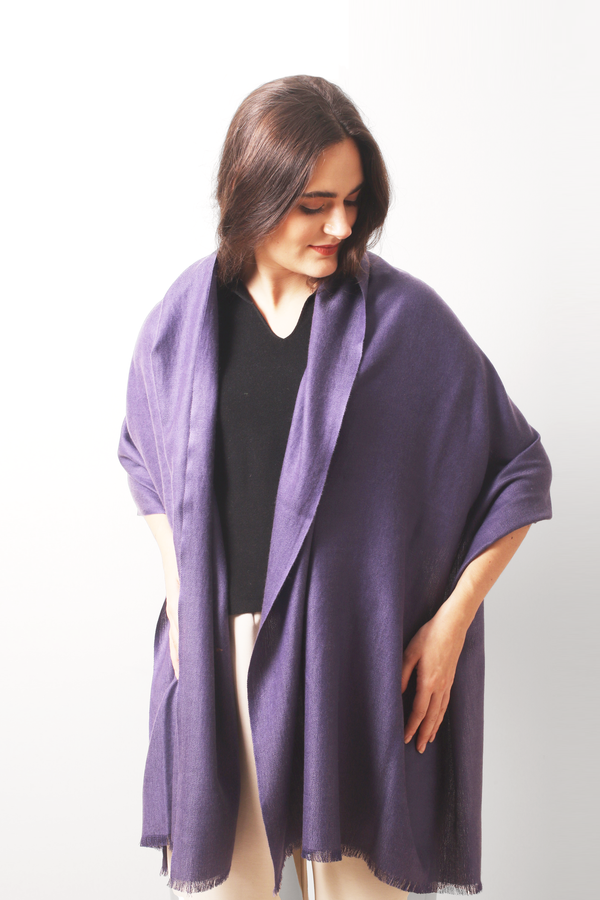 Indian Ink Silk Cashmere Twill Scarf
