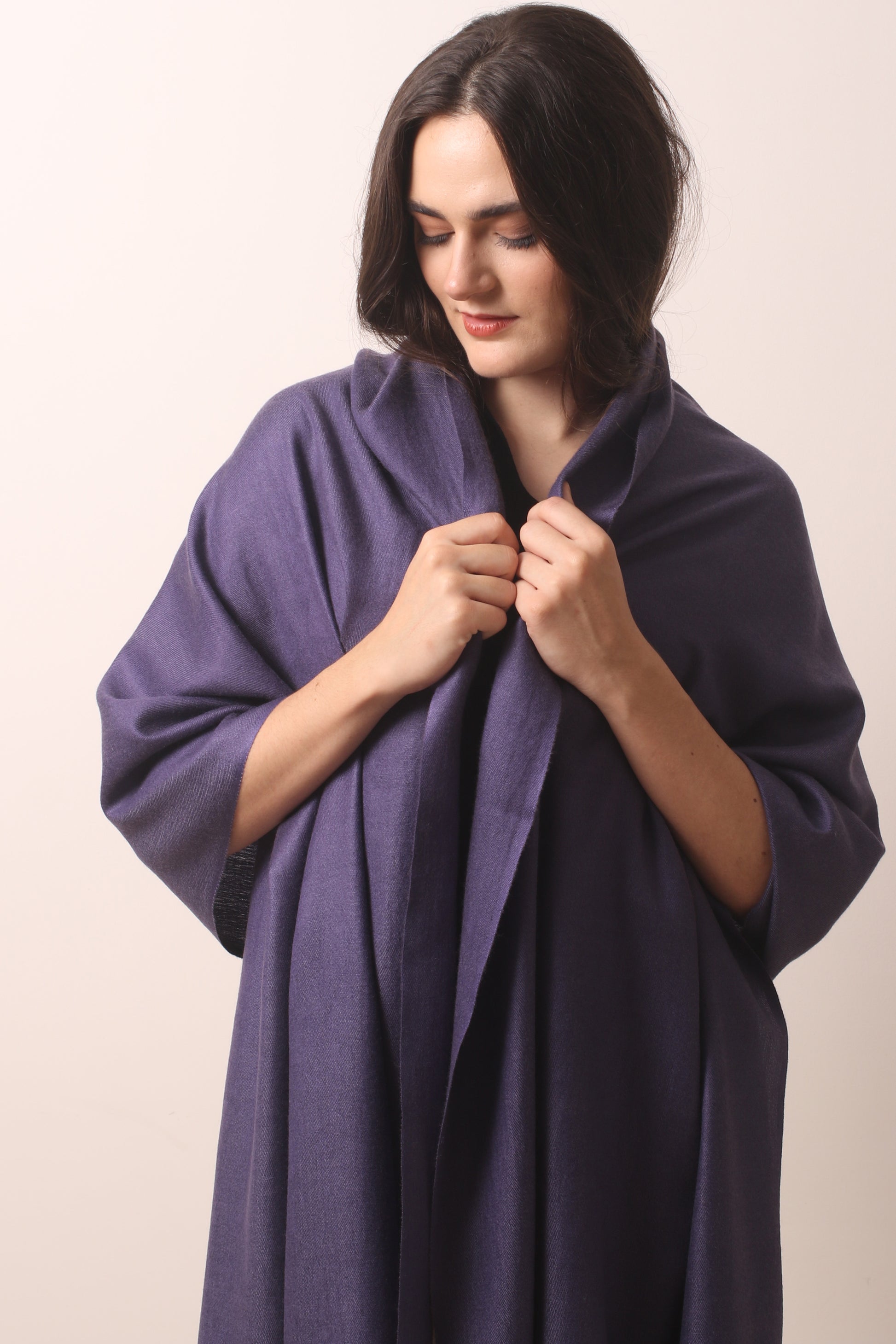 Indian Ink Silk Cashmere Twill Scarf 4- Pashma Women's