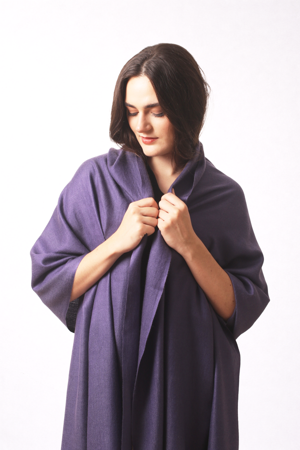 Indian Ink Silk Cashmere Twill Scarf