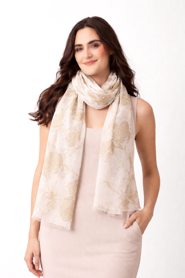 Dove Botanical Silk Cashmere Scarf