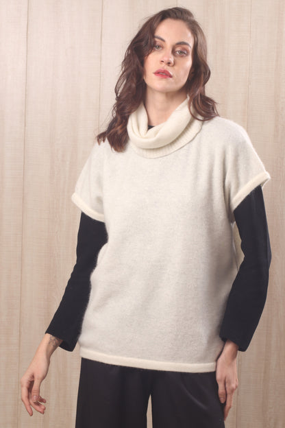 Ivory Glimmer Cashmere Pullover- Pashma Women's