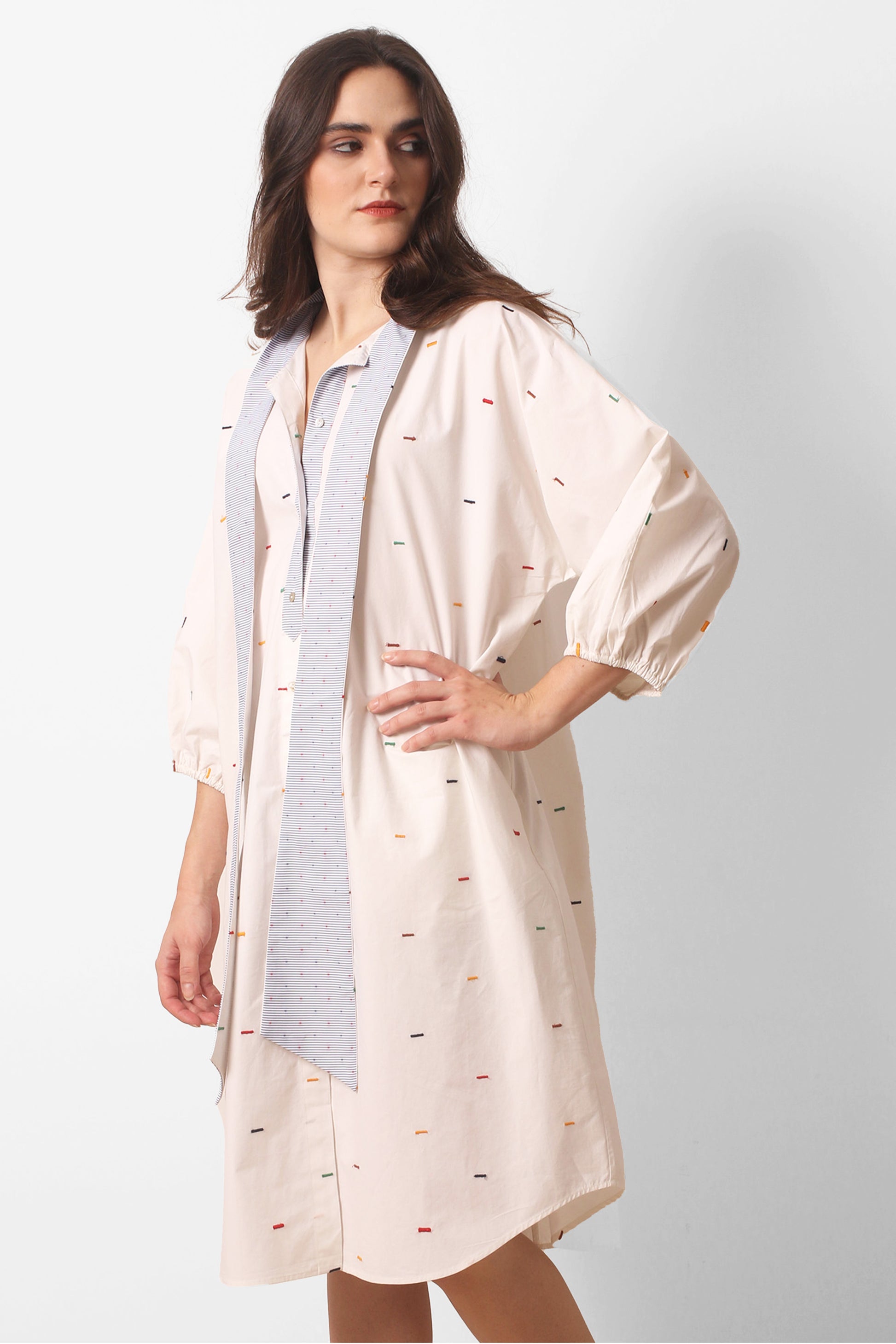 Ivory_Tie_neck_Printed_cotton_Dress_2_-_Pashma_Women_s