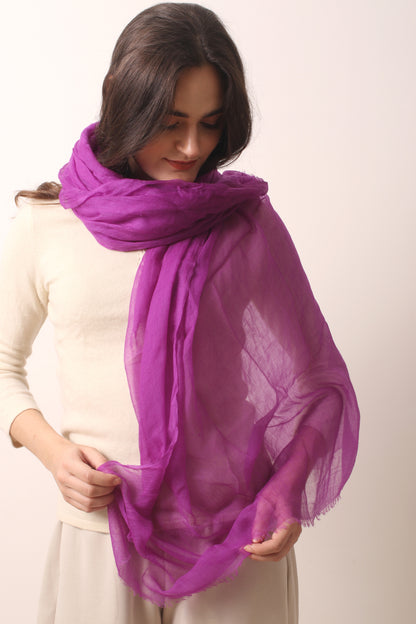 LavendarBloomCashmereAirScarf- Pashma Women's