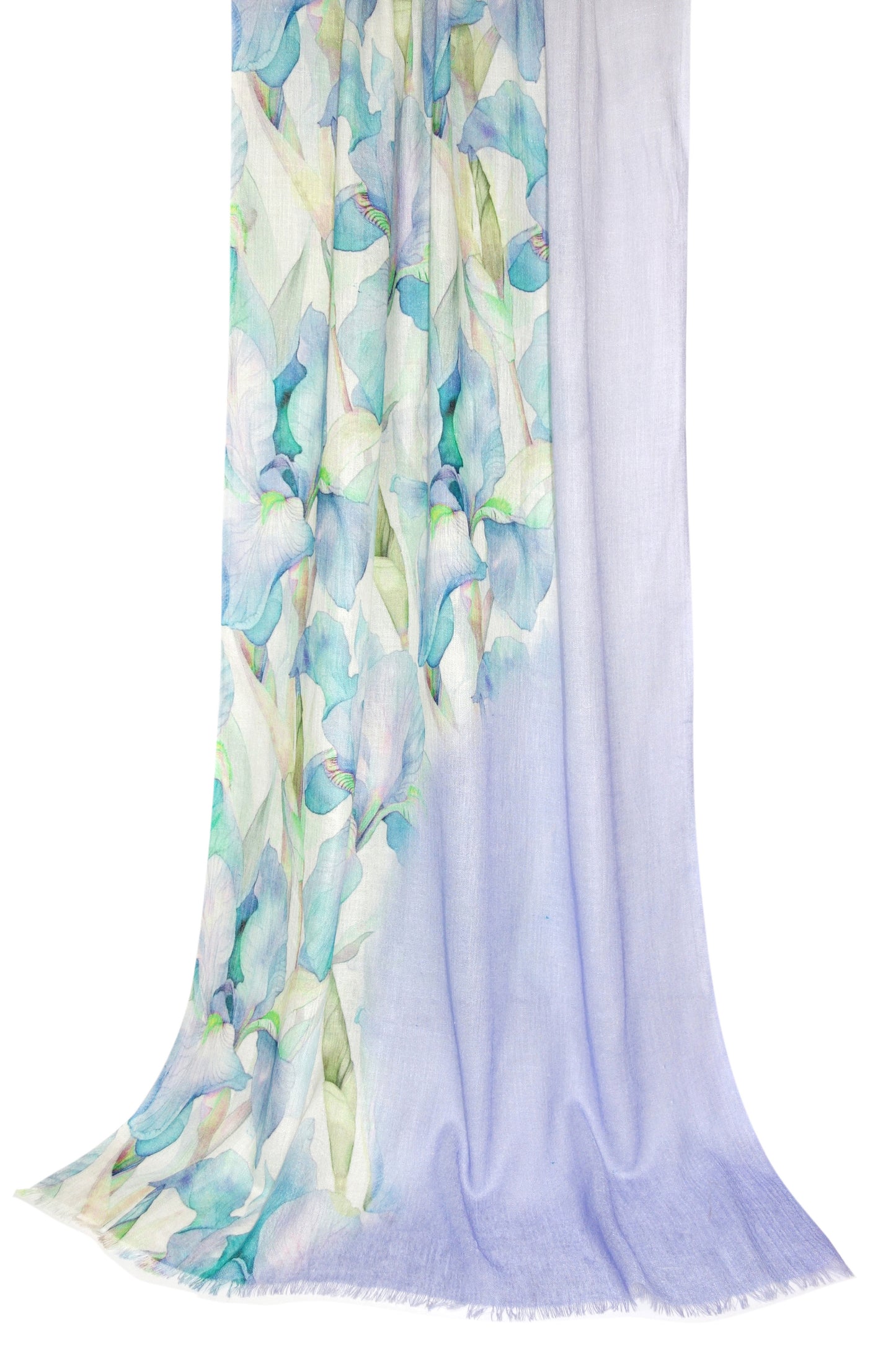 Lavender Floral Silk Cashmere Scarf - Pashma Women's