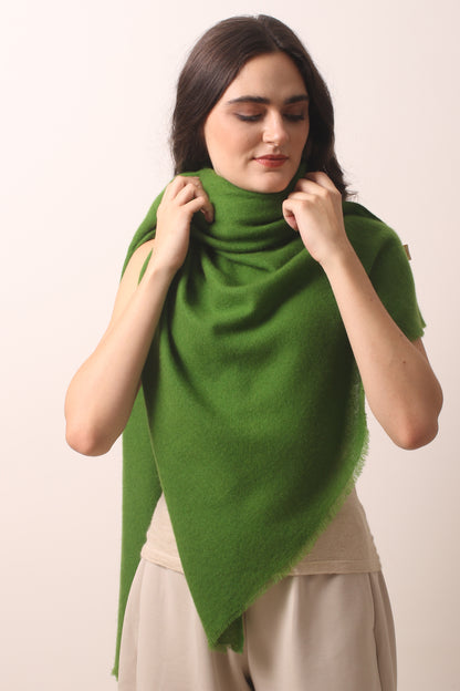 Leaf Green Felted Cashmere Scarf- Pashma Women's