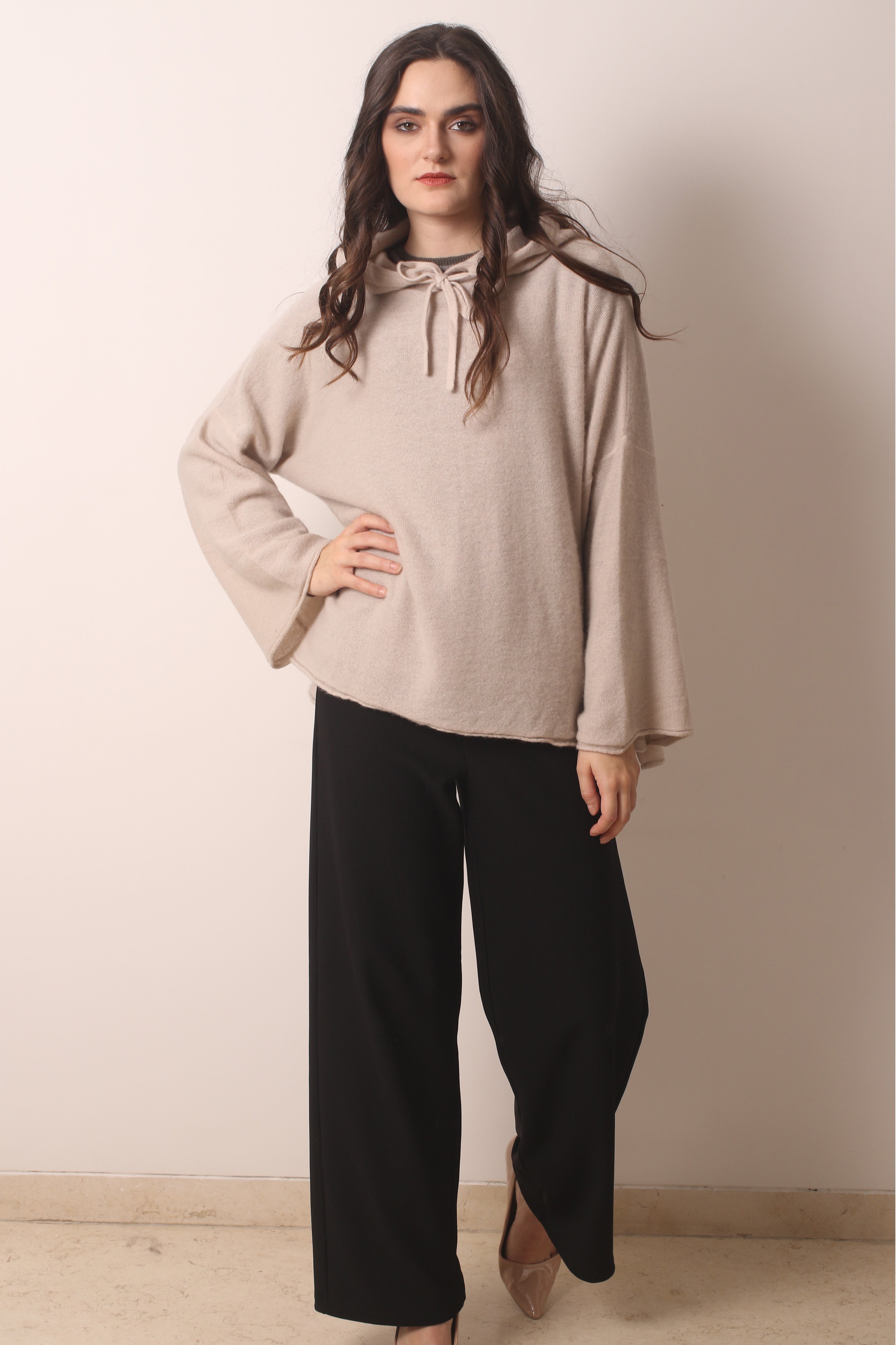 Limestone Cashmere Hoodie- Pashma Women's