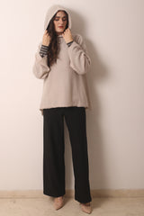 Limestone Cashmere Hoodie 1- Pashma Women's