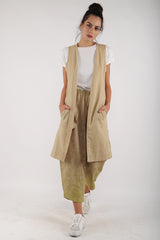 Beige Bamboo Linen Kimono