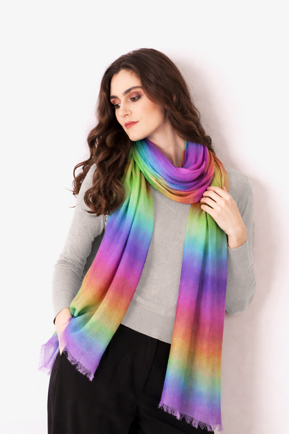 Magnetic Sky Silk Cashmere Scarf