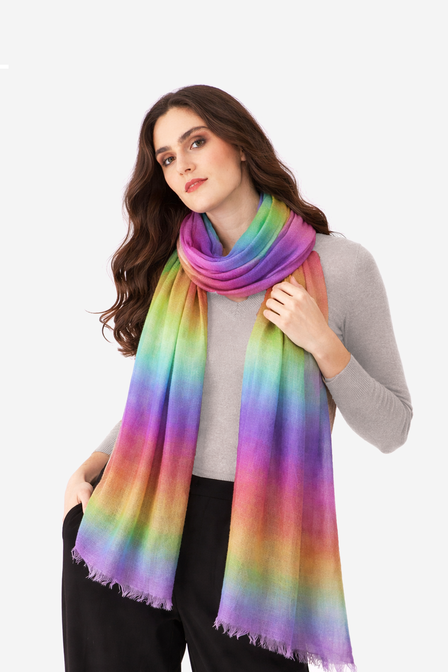 Magnetic Sky Silk Cashmere Scarf