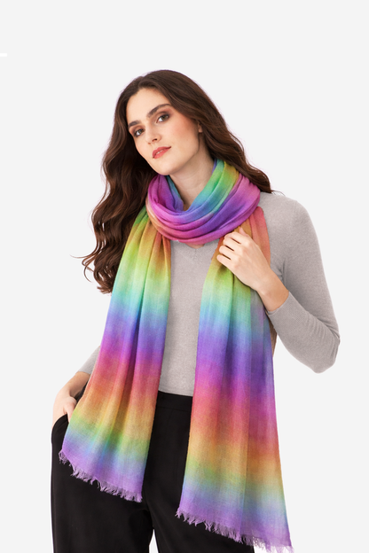 Magnetic Sky Silk Cashmere Scarf