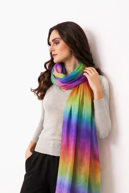 Magnetic Sky Silk Cashmere Scarf