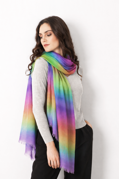 Magnetic Sky Silk Cashmere Scarf