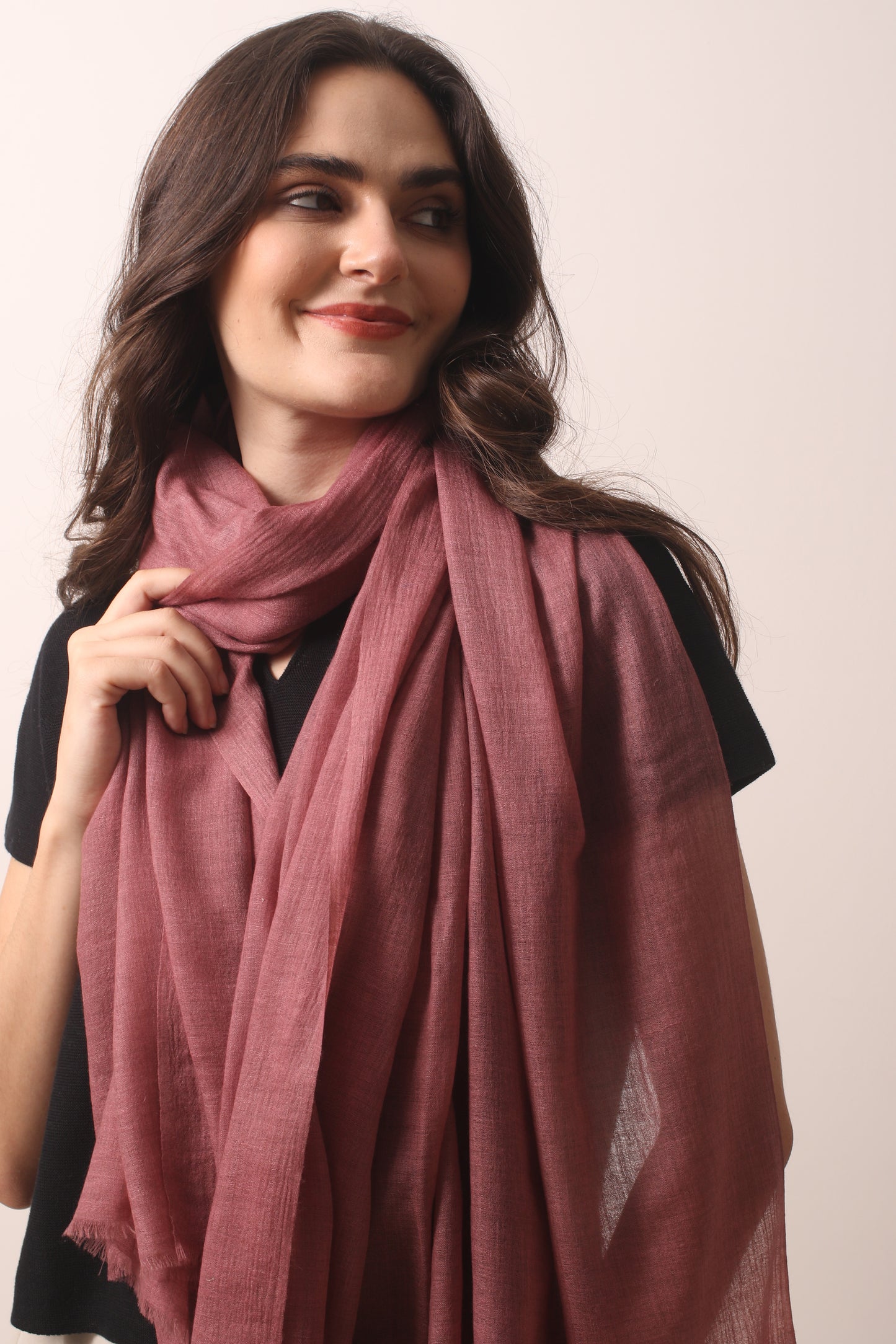 Marsala Cashmere Air Scarf 2-Pashma Women's