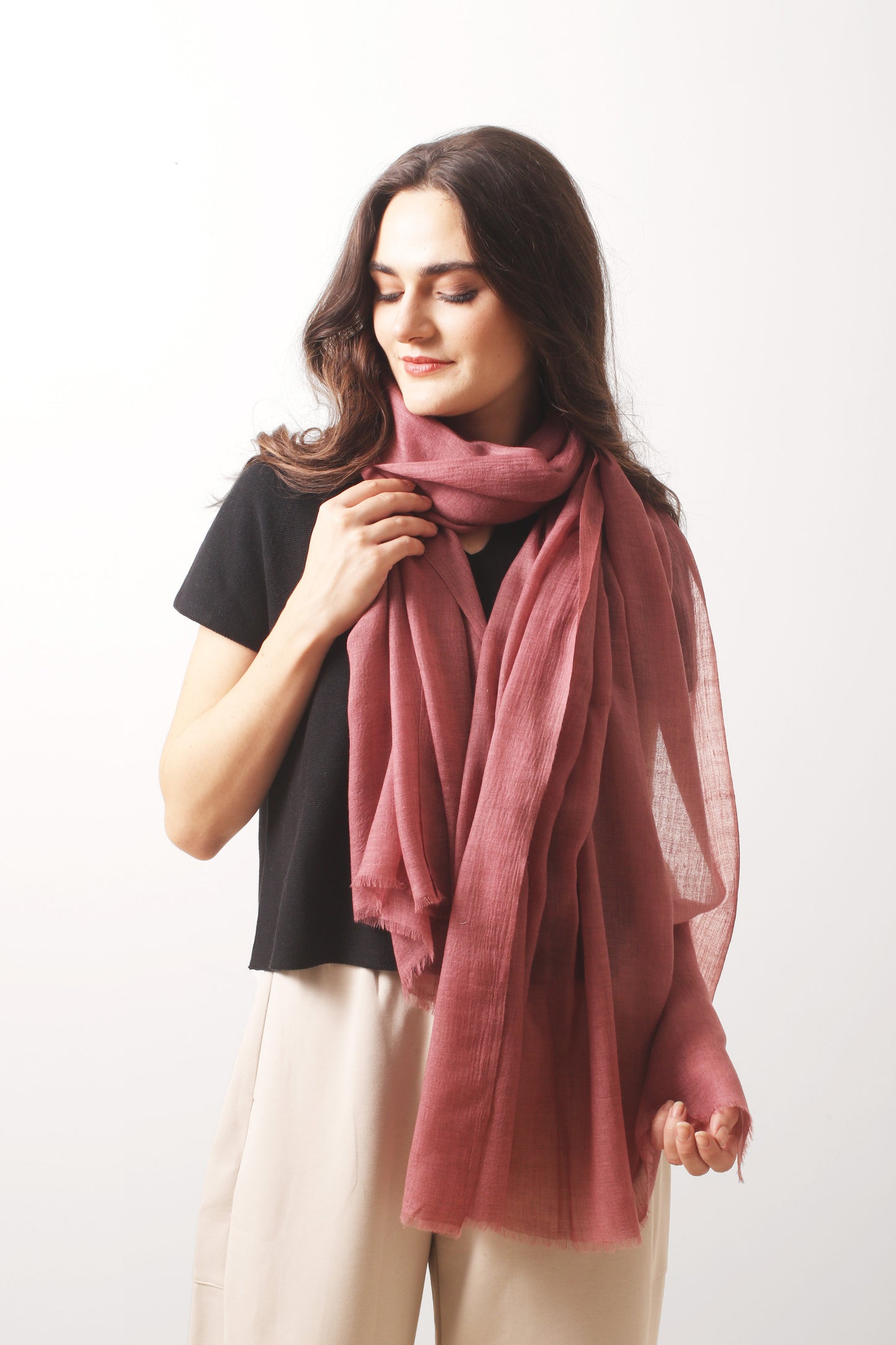 Marsala Cashmere Air Scarf