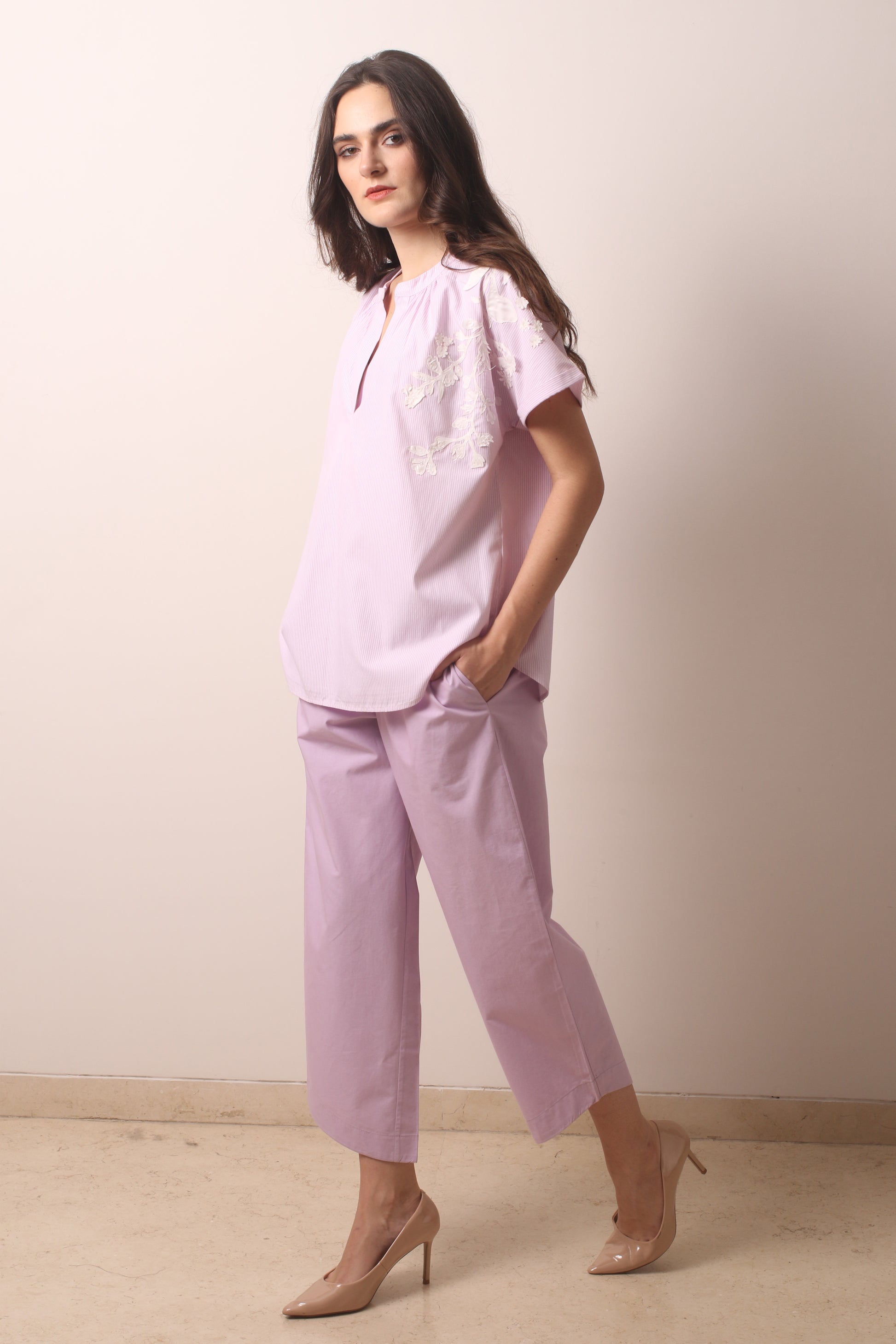 Mauve Cotton Pant 2- Pashma Women's