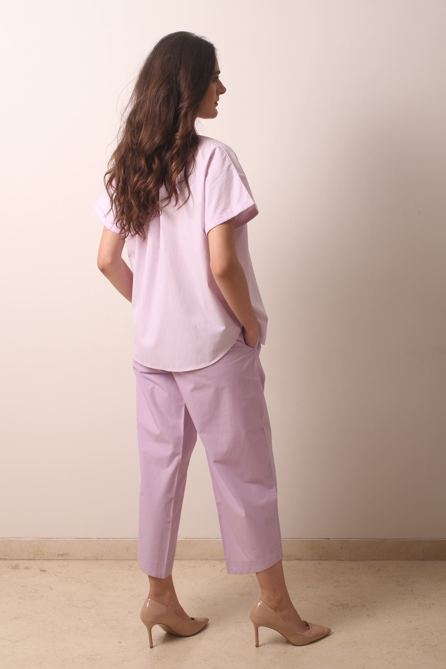 Mauve Cotton Pant 3- Pashma Women's