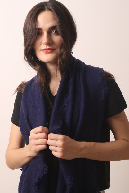 Midnight Knitted Cashmere Scarf 1- Pashma Women's