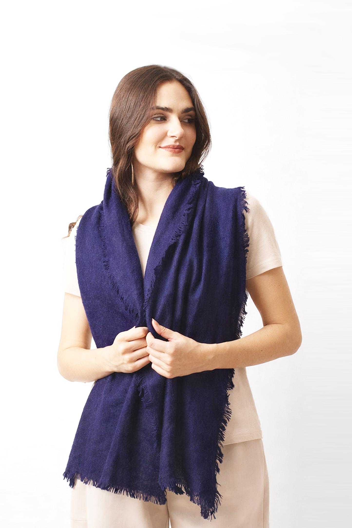 Midnight Knitted Cashmere Scarf