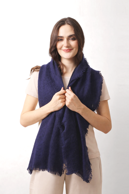 Midnight Knitted Cashmere Scarf