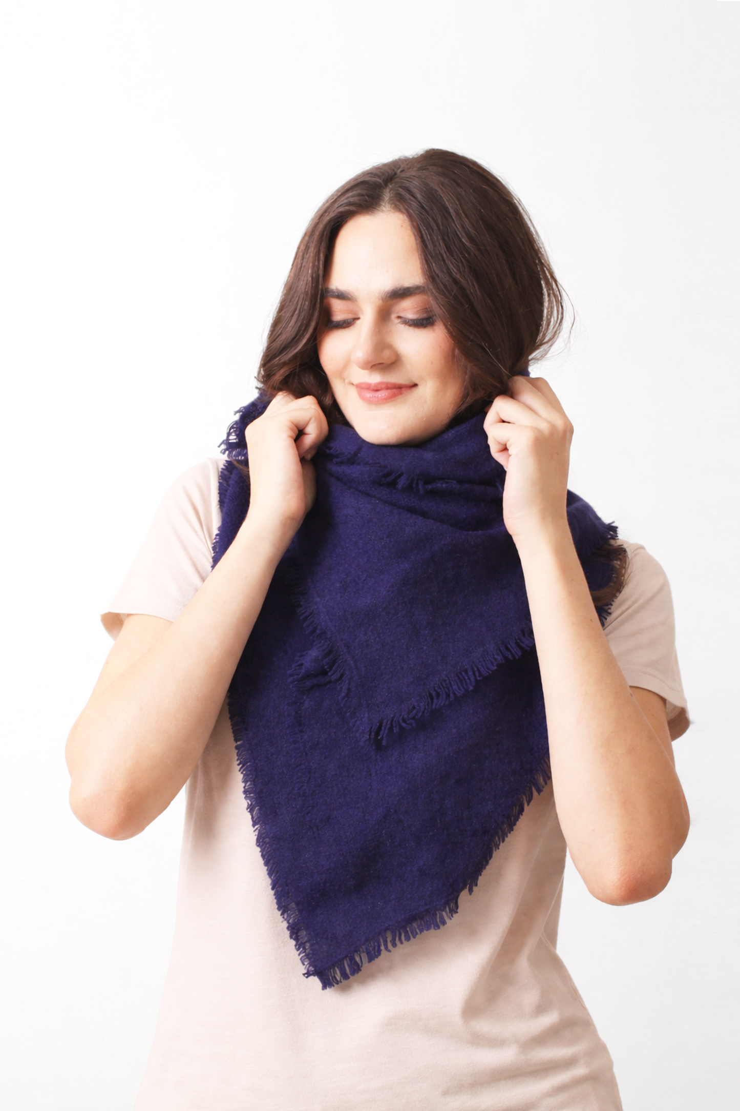 Midnight Knitted Cashmere Scarf