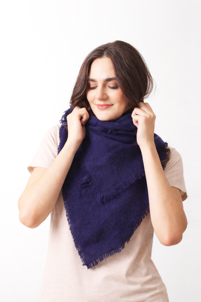 Midnight Knitted Cashmere Scarf