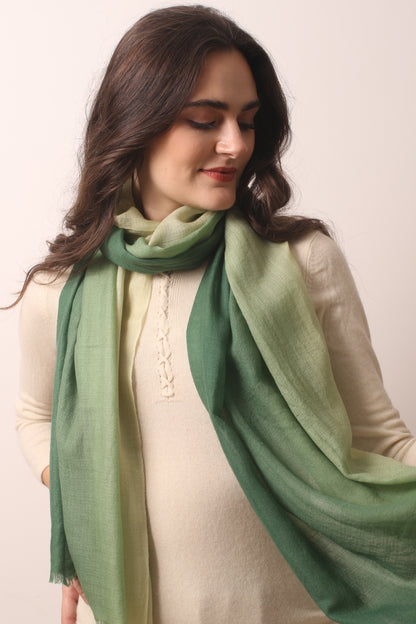 Mint Ombre Diamond Scarf 1 - Pashma Women's