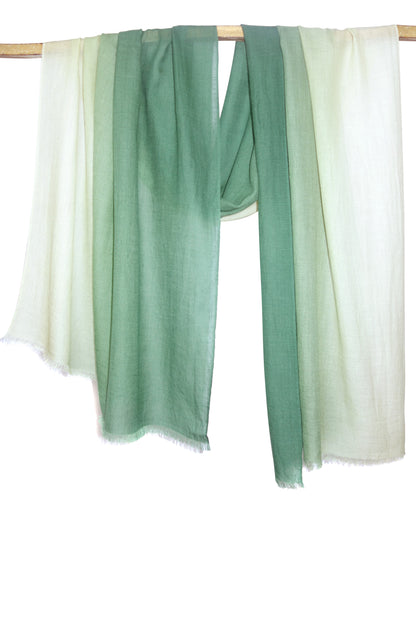 Mint Ombre Diamond Cashmere Scarf 3 - Pashma Women's