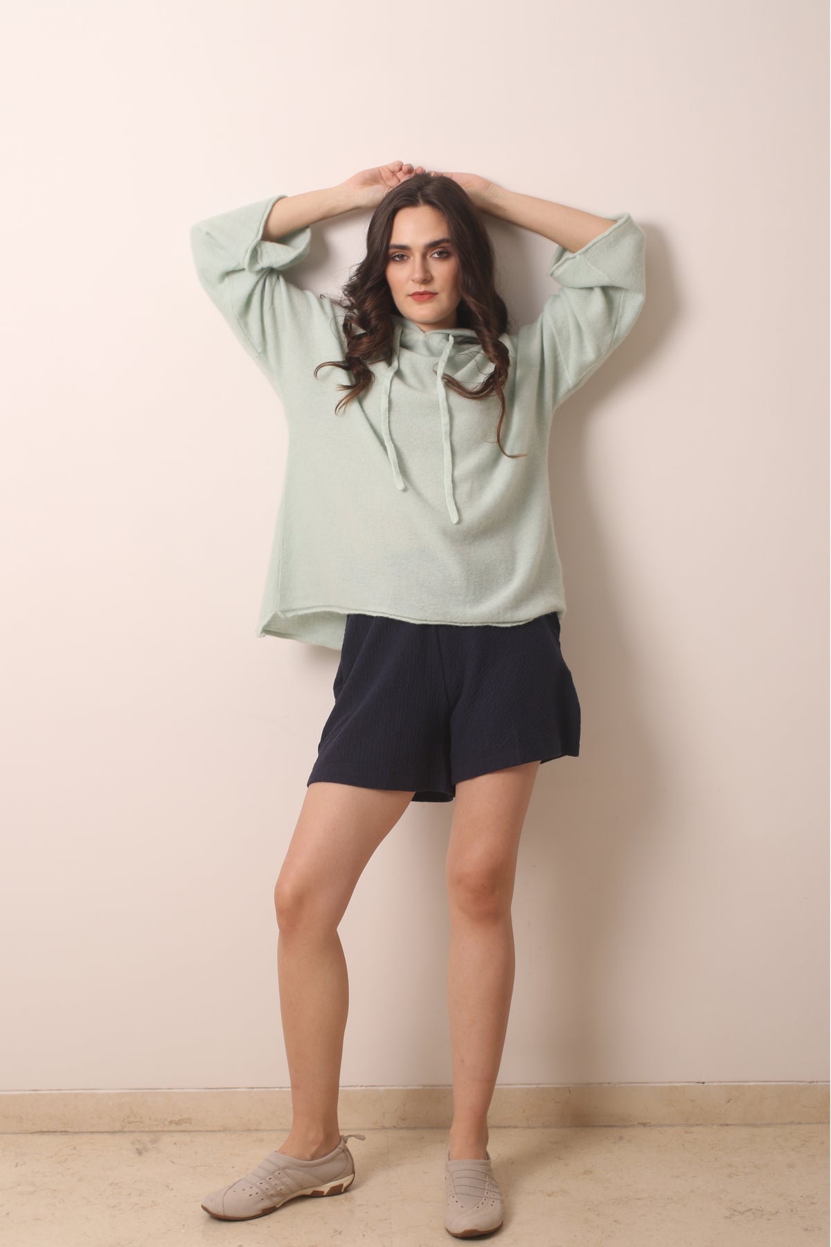 Mint Slushies  Cashmere Hoodie- Pashma Women's