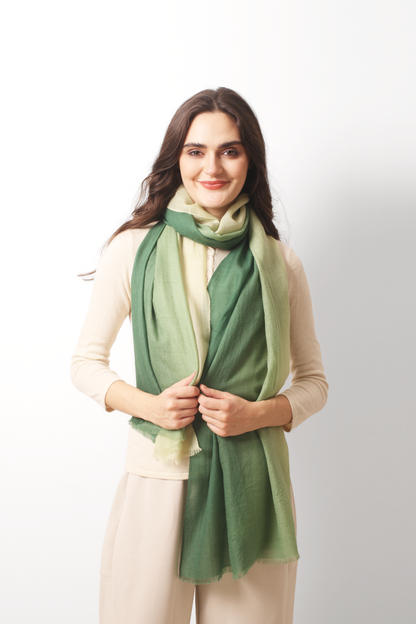 Cherry Wood Ombre Diamond Cashmere Scarf