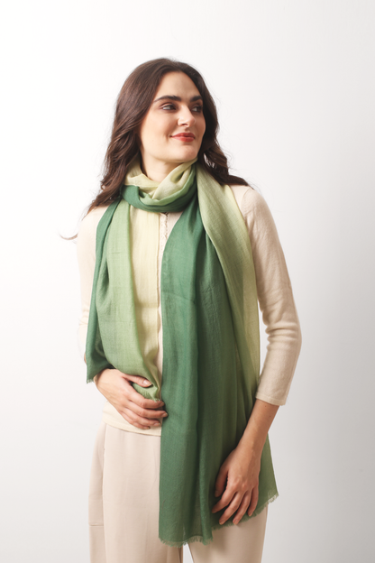 Cherry Wood Ombre Diamond Cashmere Scarf