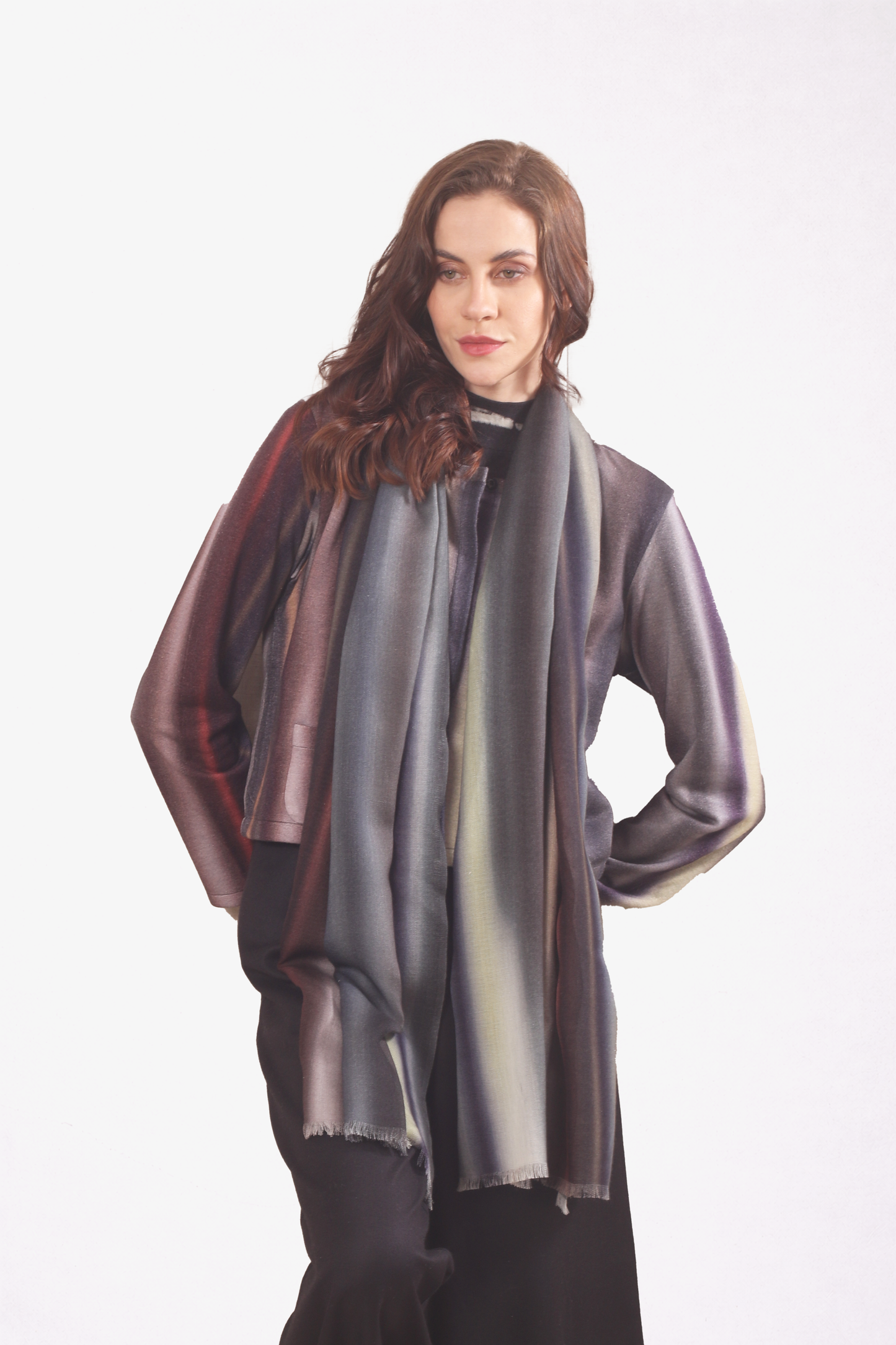 Moonlit Silk Cashmere Scarf