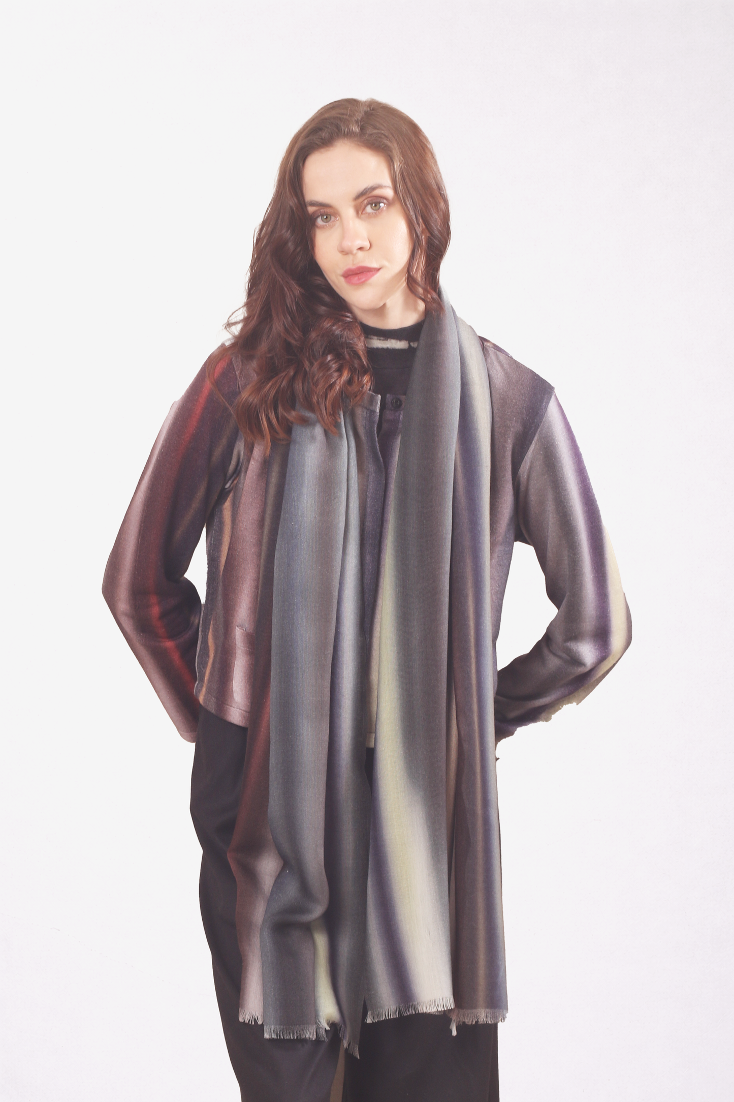 Moonlit Silk Cashmere Scarf