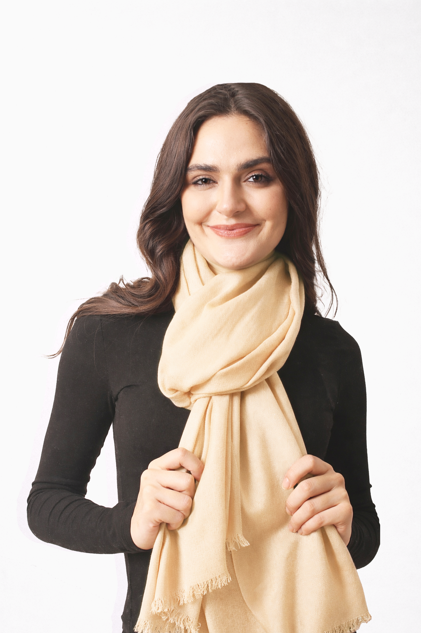 Oatmeal Felted Cashmere Scarf