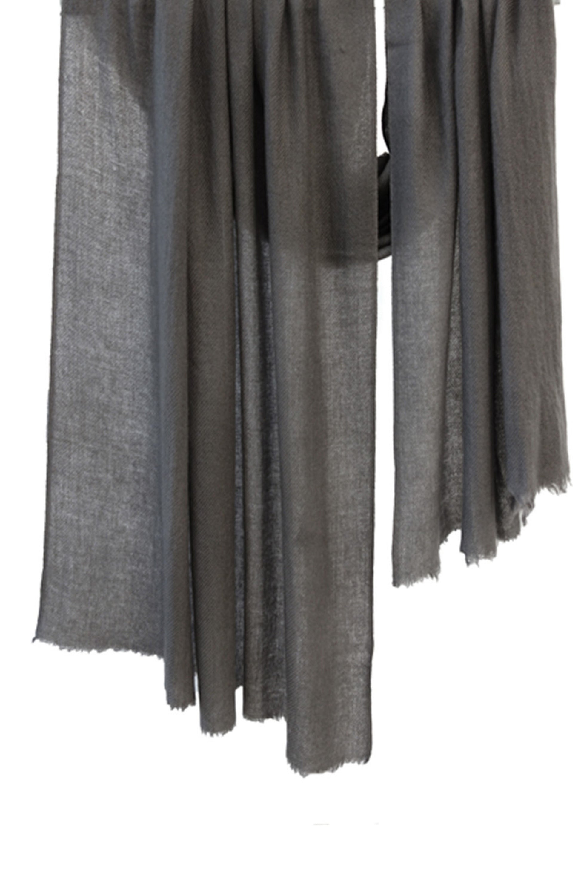 Pewter Grey Felted Cashmere Scarf 1- Pashma Women's