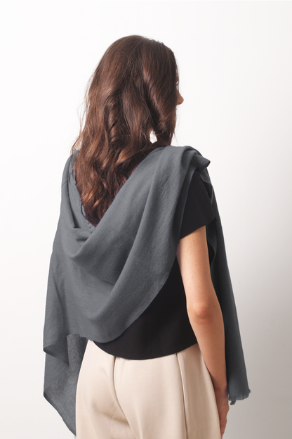 Pewter Felted Cashmere Scarf