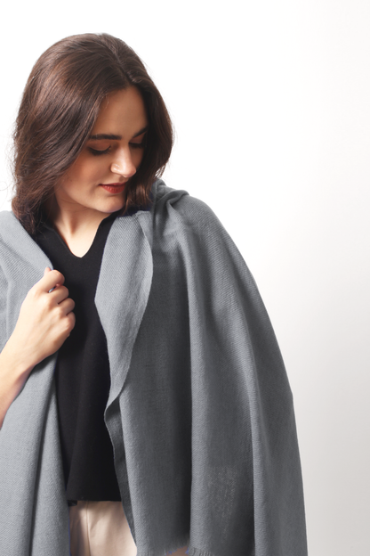 Pewter Felted Cashmere Scarf